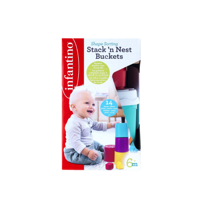 Infantino Shape Sorting Stack 'N Nest Buckets