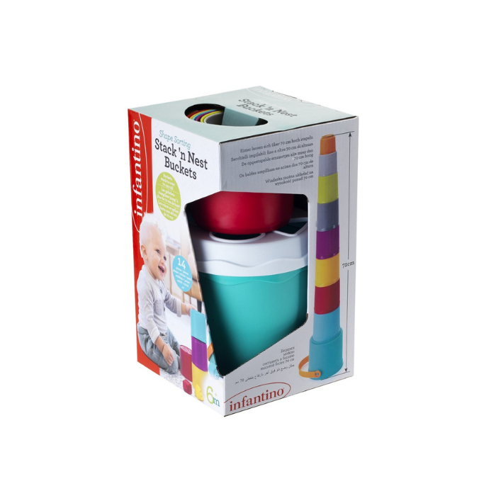 Infantino Shape Sorting Stack 'N Nest Buckets