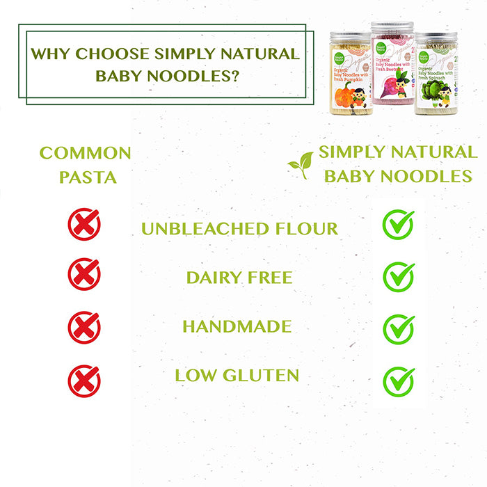 Simply Natural Organic Baby Noodles with Fresh Spinach