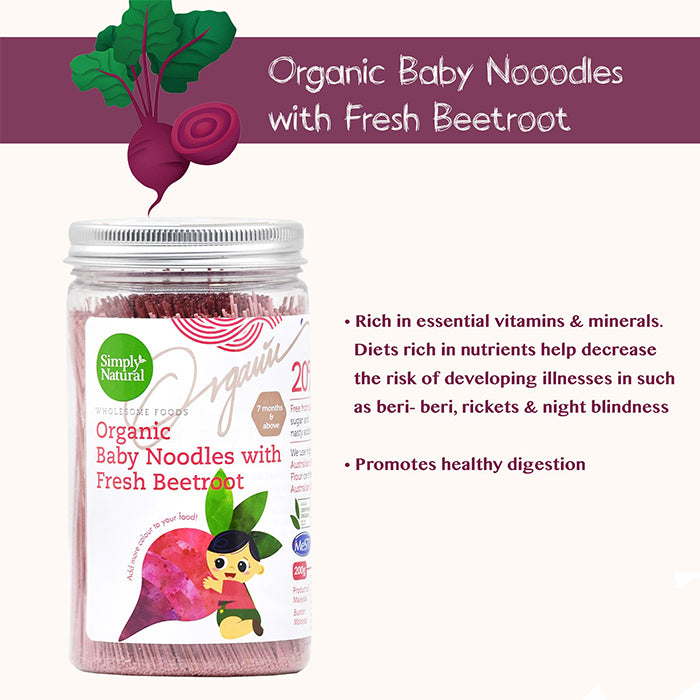 Simply Natural Organic Baby Noodles with Fresh Beetroot