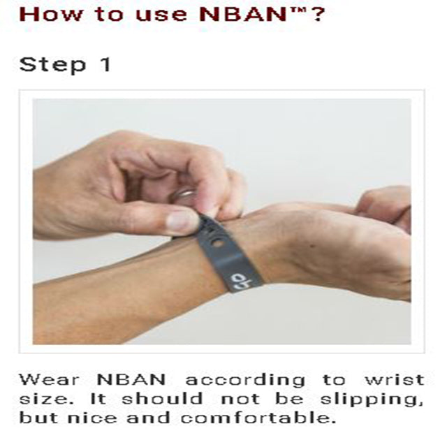 NBAN Anti-Nausea Band - White