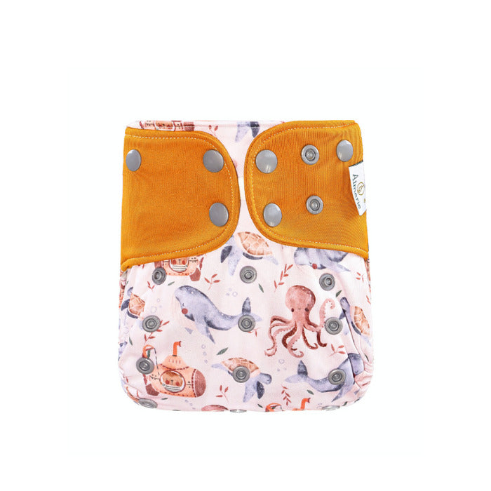 Aimerie Special Cloth Diaper with Newborn Charcoal Insert - City and Sunken
