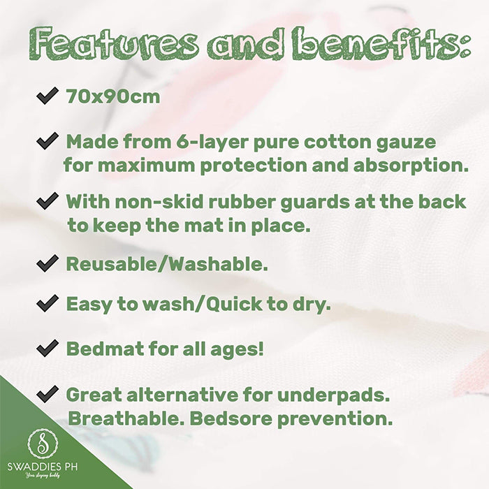 Swaddies PH Stitch-free Water Absorbent Bedmat - Desserts