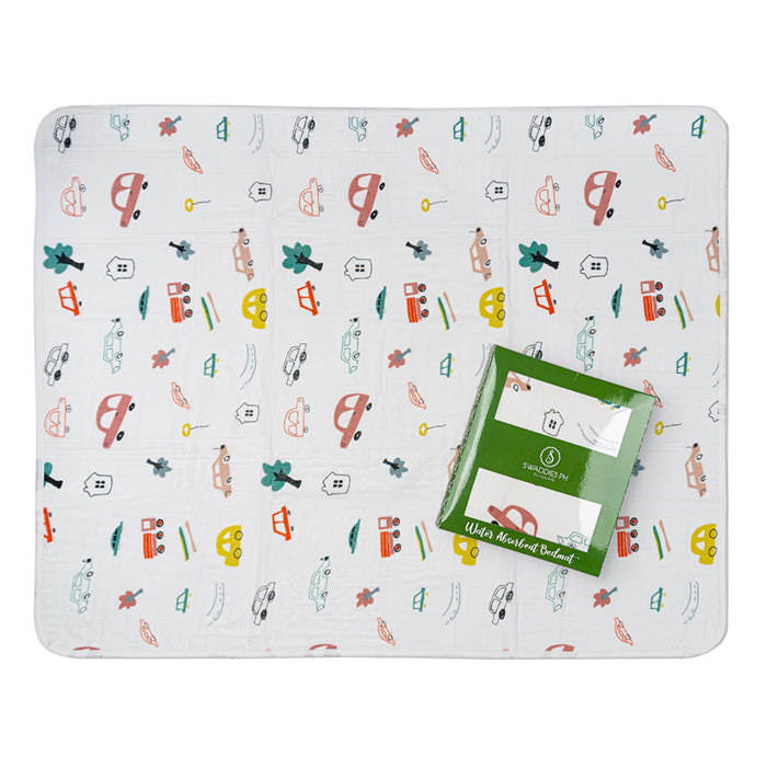 Swaddies PH Stitch-free Water Absorbent Bedmat - Cars