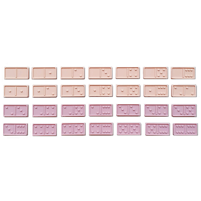 Tots and Kisses 28-Piece Premium Domino Set - Rose Mix