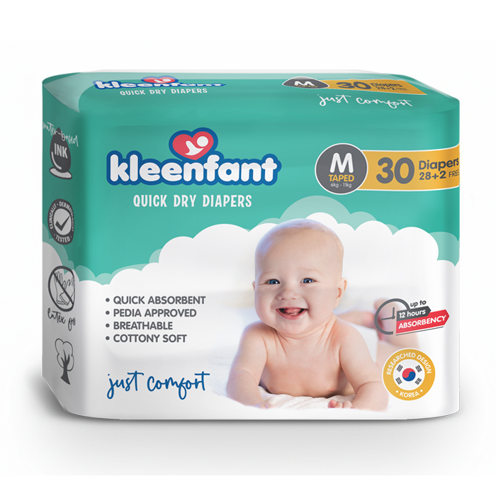 Kleenfant Baby Diaper-Taped 30S