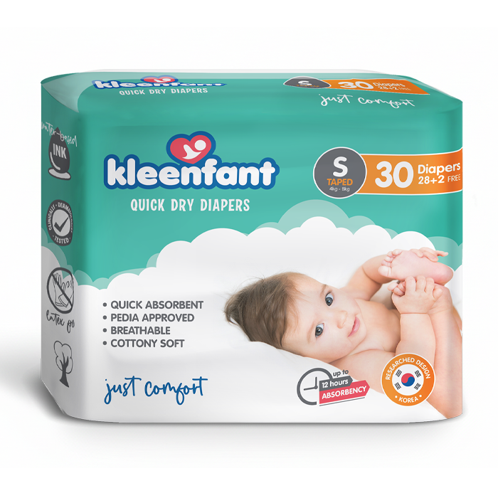 Kleenfant Baby Diaper-Taped 30S