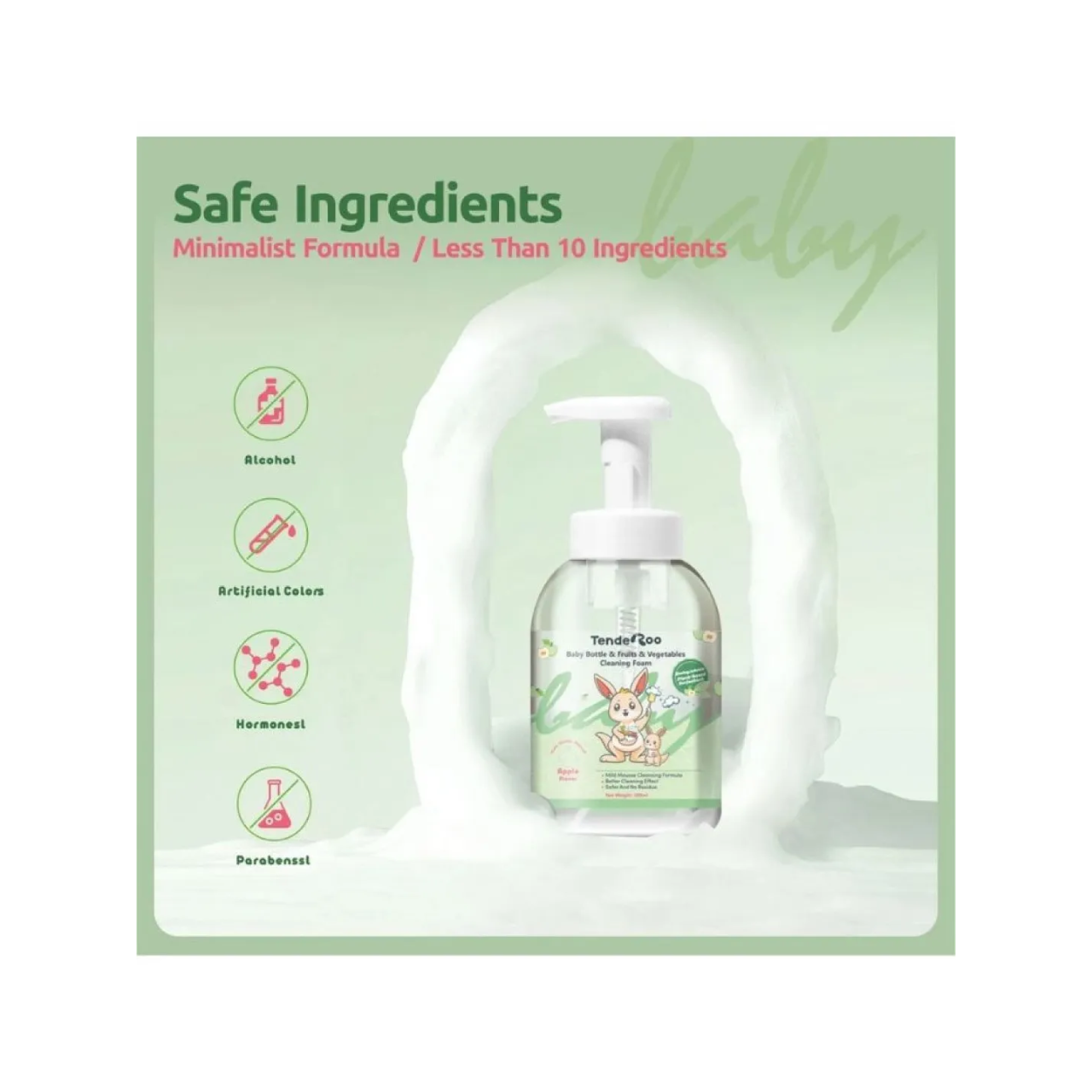TendeRoo Baby Bottle & Fruits & Vegetables Cleaning Foam