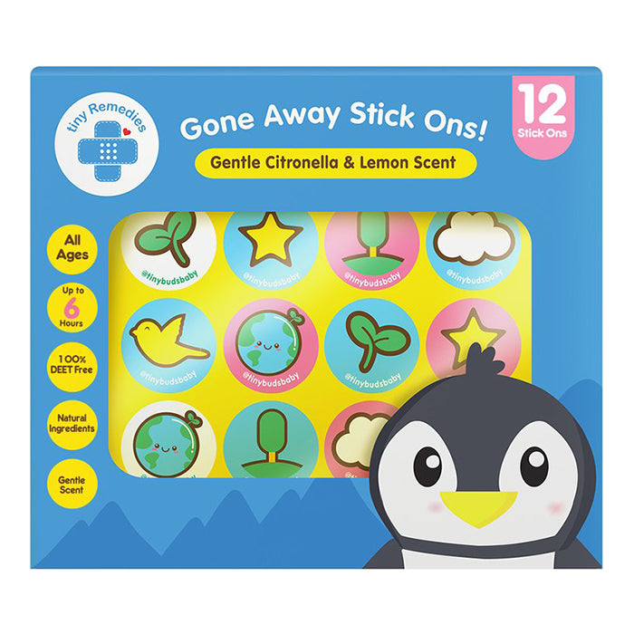 Tiny Remedies Gone Away Stick Ons! Gentle Citronella and Lemon Scent (12 patches per pack)