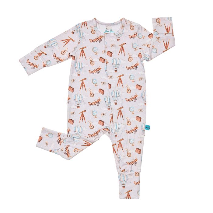 Zeno Bear Magnetic Bamboo Romper  (New 2025 Prints)