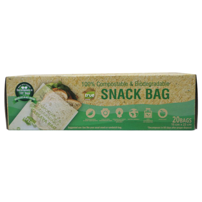True Home Compostable and Biodegradable Snack Bag 20's