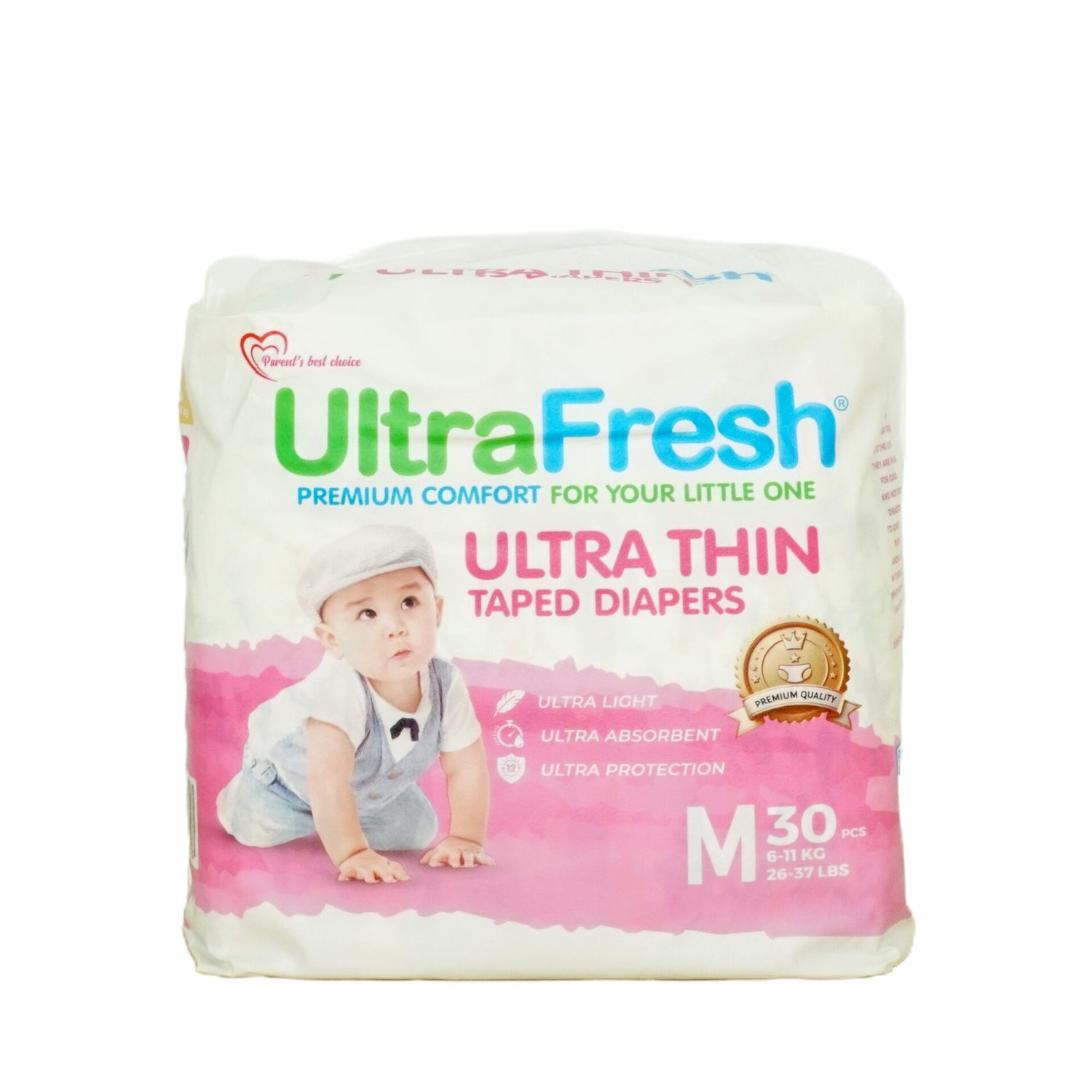 UltraFresh Taped Diapers Animal Design Edition - Medium