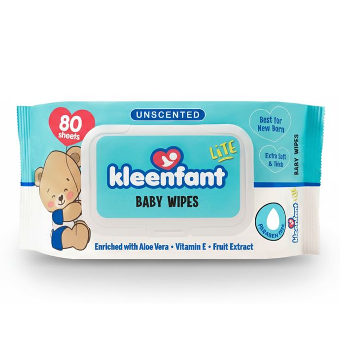 Kleenfant Lite Baby Wipes 80 Sheets