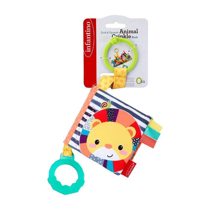 Infantino Link and Squeak Animal Crinkle Book