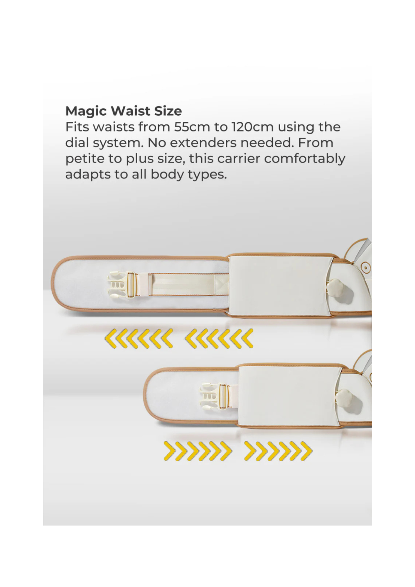 Bébéar aX Aero Pro Foldable Aluminum Hip Seat Carrier - Pearl White
