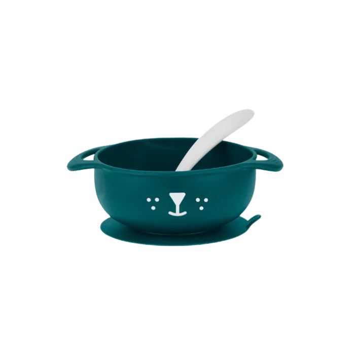 Babymoov Taste Isy 2-Piece Silicon Bowl & Spoon Weaning Set