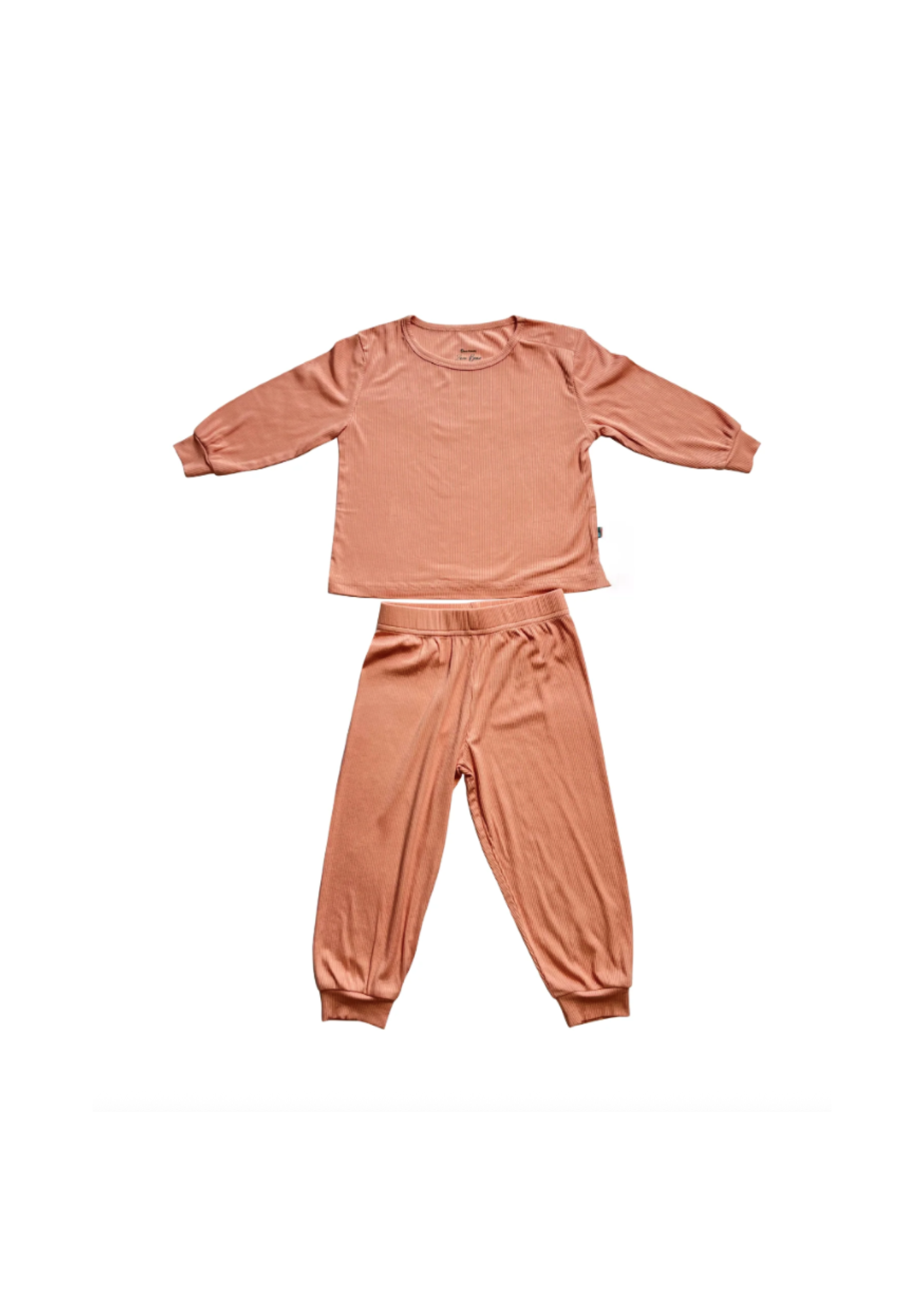 Zeno Bear Ribbed Magnetic Bamboo Toddler Pajamas