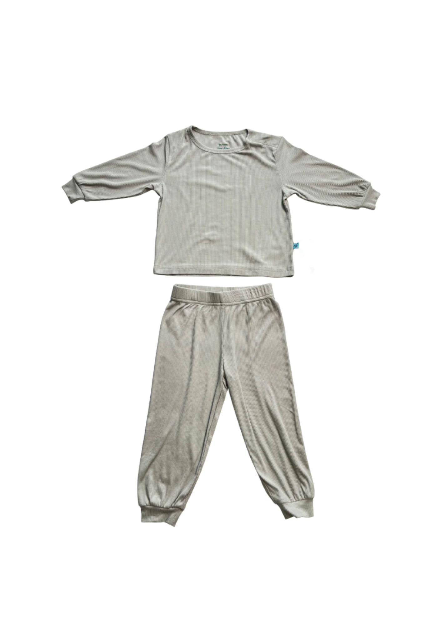 Zeno Bear Ribbed Magnetic Bamboo Toddler Pajamas