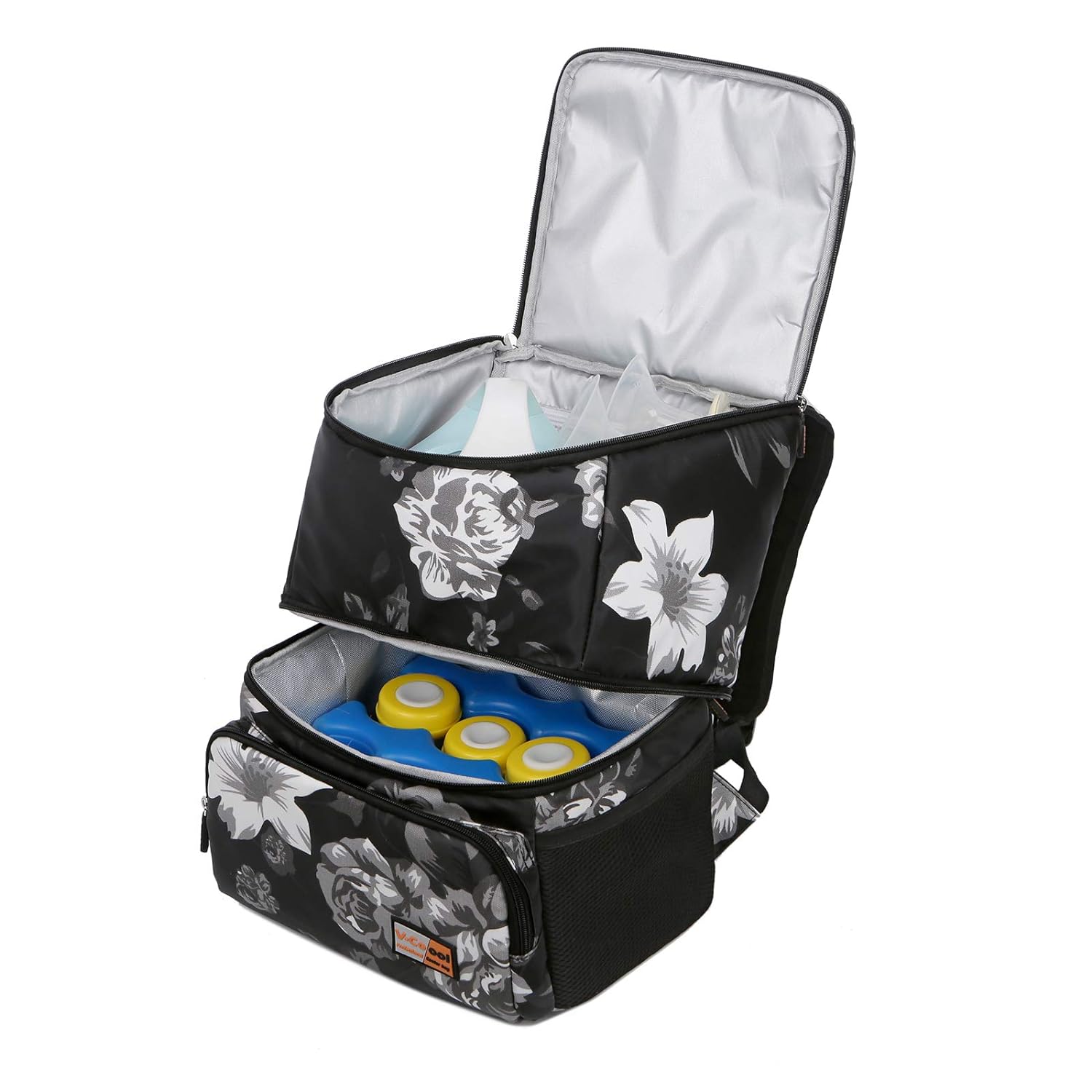 V-Coool Snow Bear Cooler Bag – BlackandWhite Flower