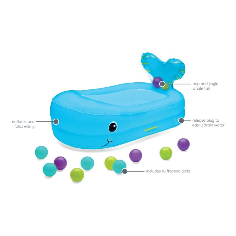 Infantino Whale Bubble Ball Inflatable Bath Tub
