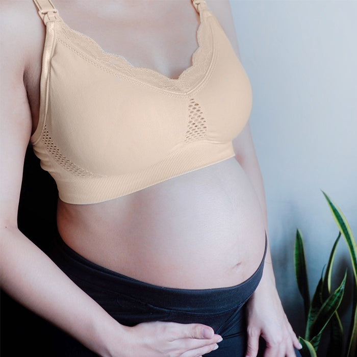 White Dahlias Ava Maternity and Nursing Bra - Nude