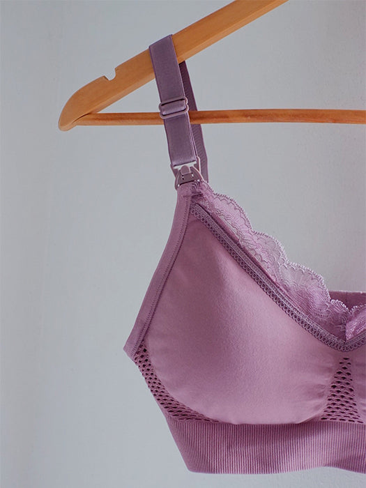 White Dahlias Ava Maternity and Nursing Bra (Bundle of 3) - Black/Nude/Purple