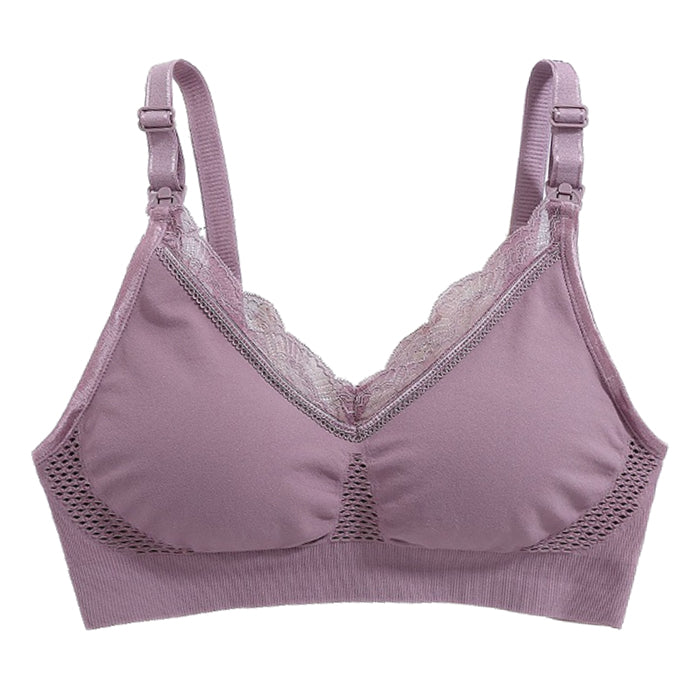White Dahlias Ava Maternity and Nursing Bra - Purple