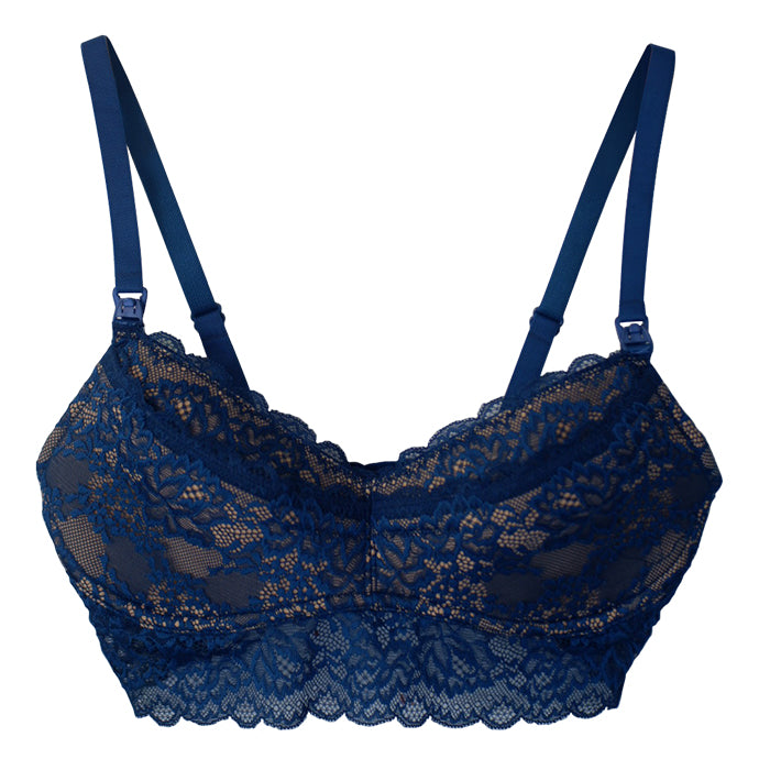 White Dahlias Luxy Nurse and Pump Lace Bra - Teal