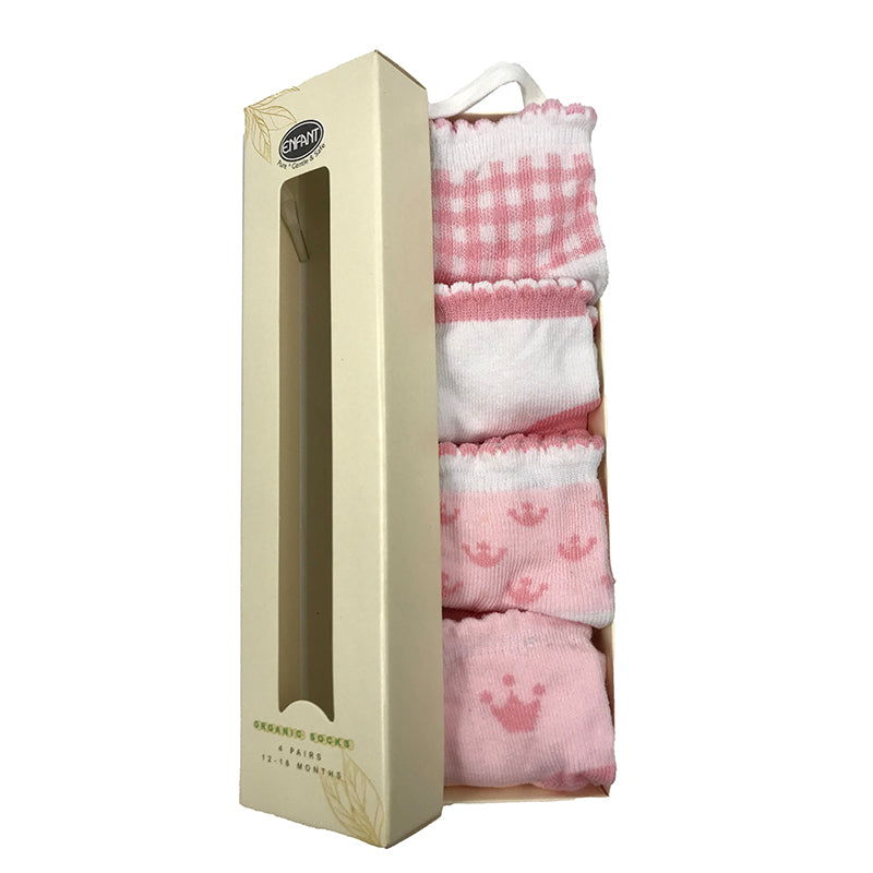 Enfant Organic Socks - Pink 4's