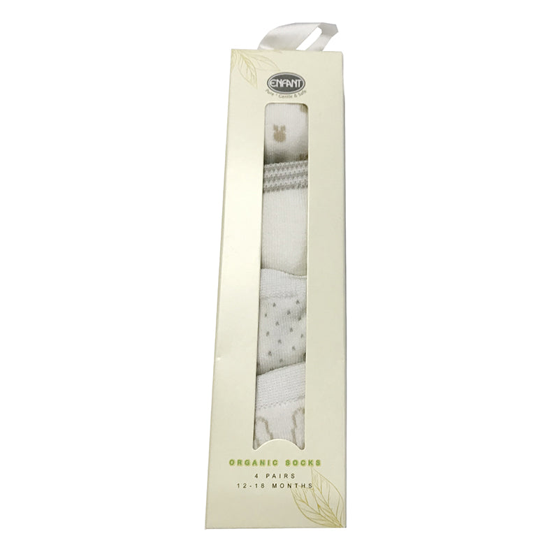 Enfant Organic Socks - White 4's