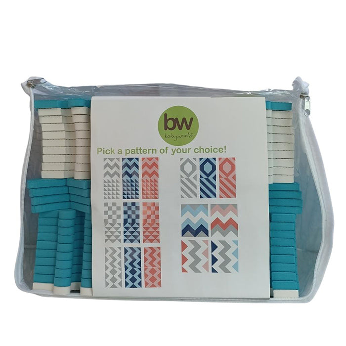 Babyworld 40pcs Geo Playmats - Aqua Blue