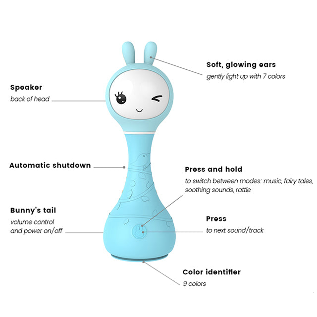 Alilo Smarty Shake and Tell Rattle - Blue