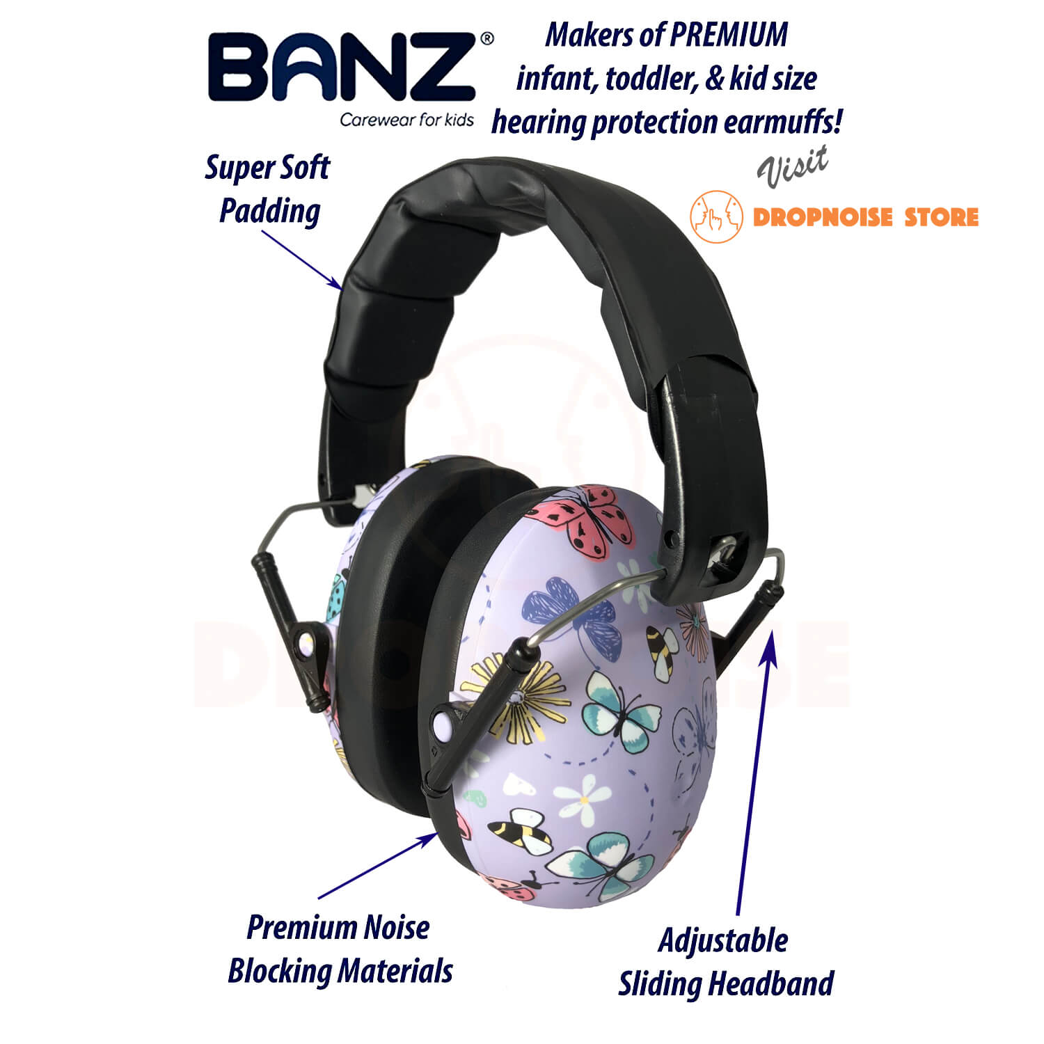 Banz Baby Earmuffs - Butterfly