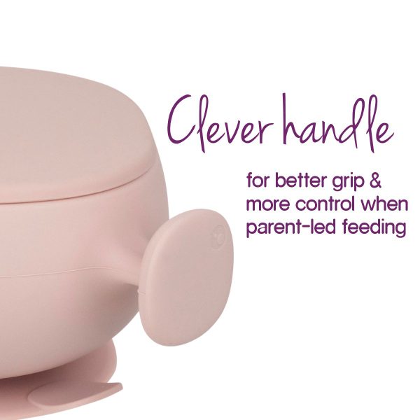 B.box Silicone Bowl With Lid - Blush