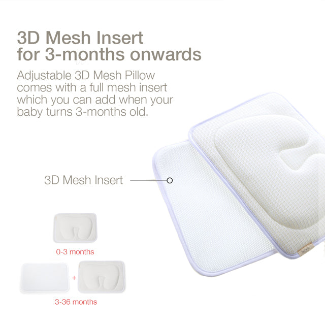 Bebear Adjustable 3D Mesh Pillow – Blue