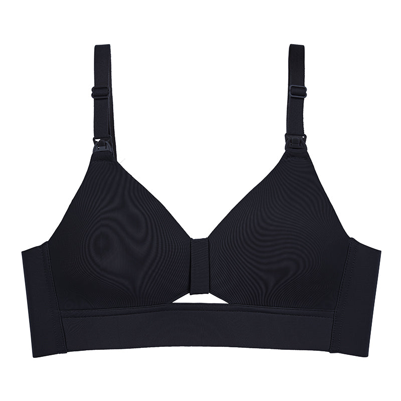 By Cade Cute Anti-bacterial Mulberry Silk Nursing/Maternity Bra - Black
