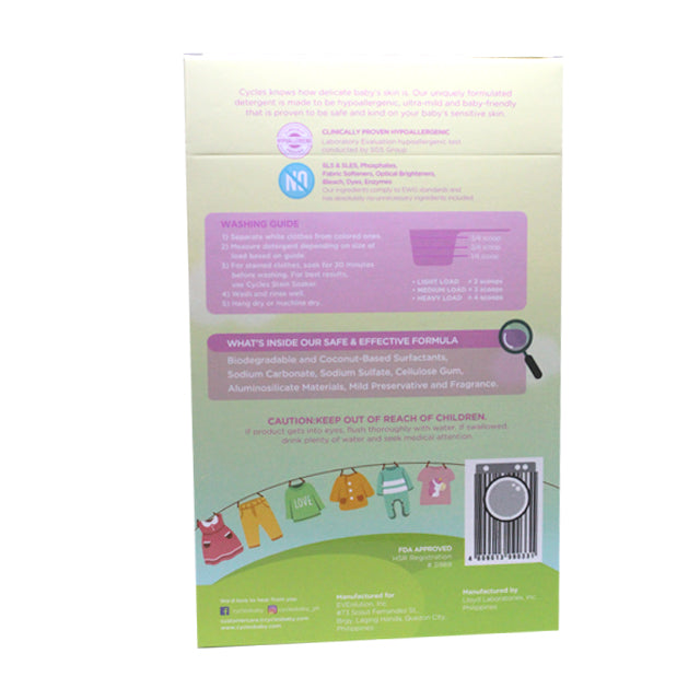 Cycles Mild Laundry Detergent Powder 500g For Babies