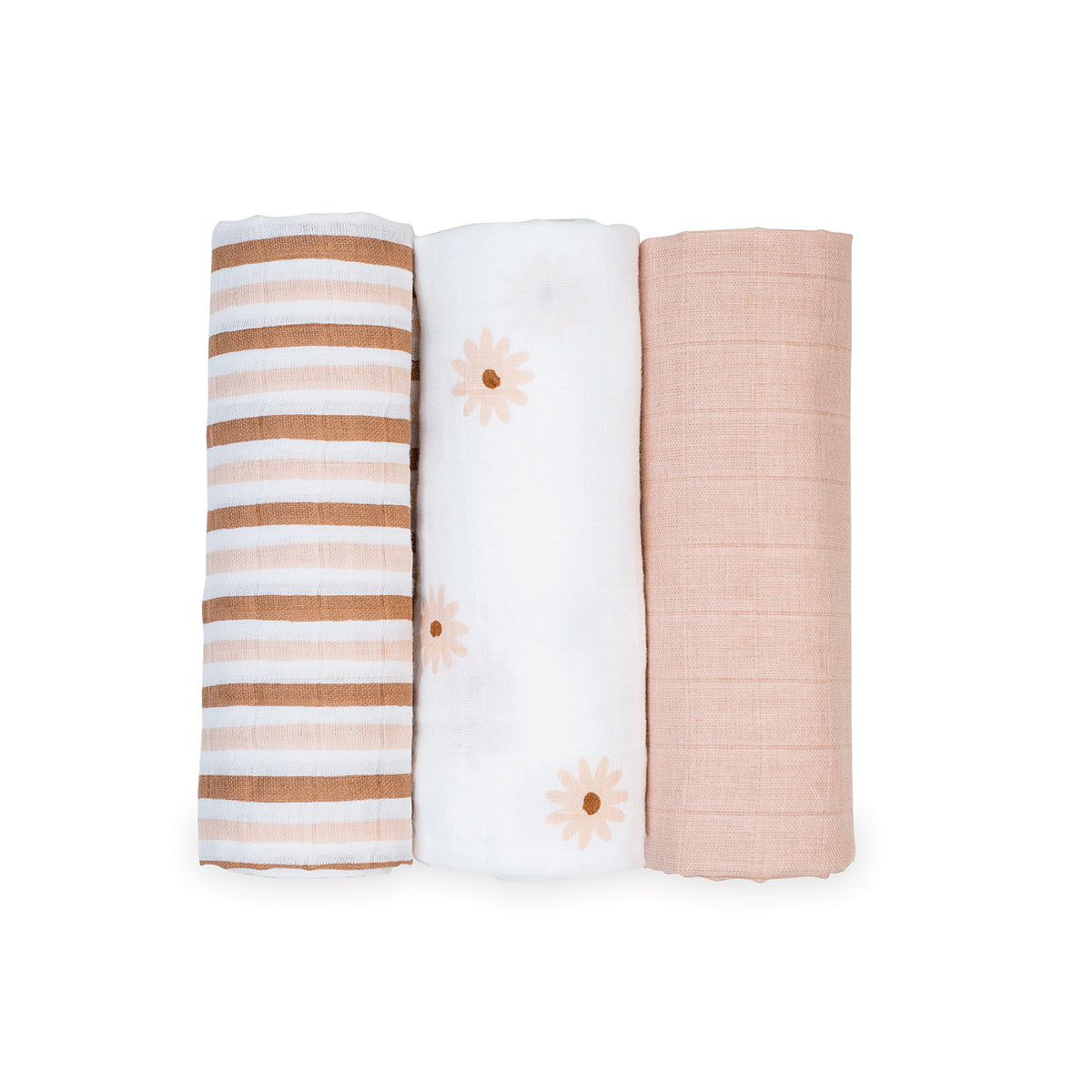 Lulujo Mini Receiving Blankets Set of 3 - Daisies