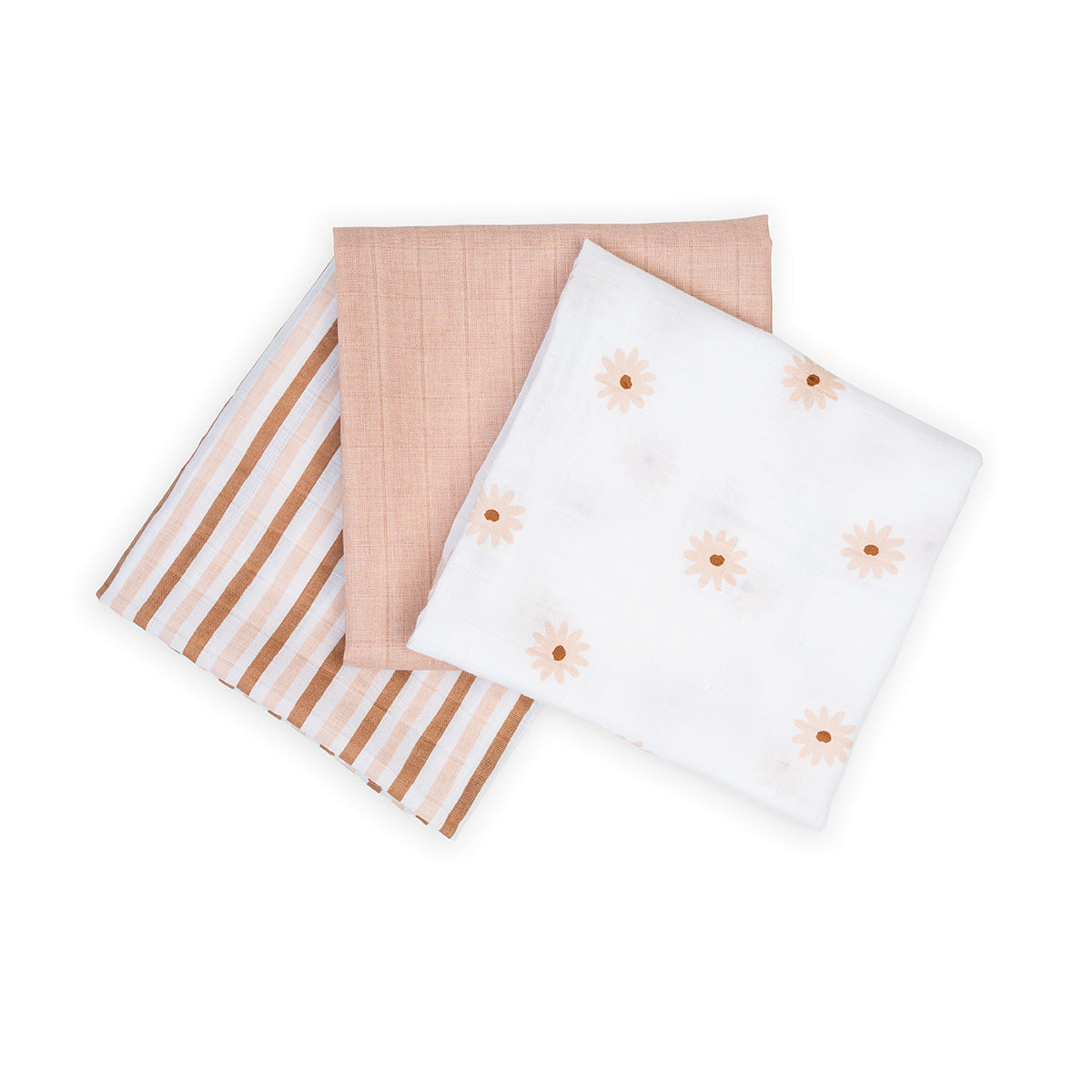 Lulujo Mini Receiving Blankets Set of 3 - Daisies