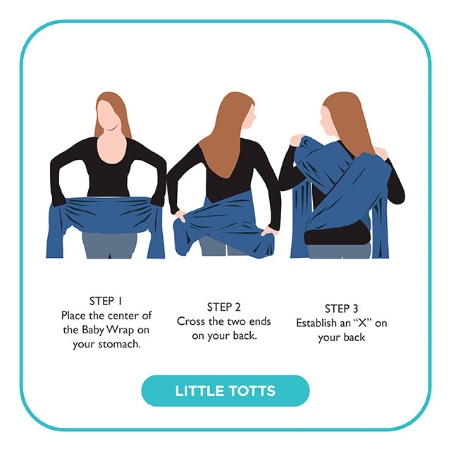 Little Totts Baby Wrap - Denim Blue