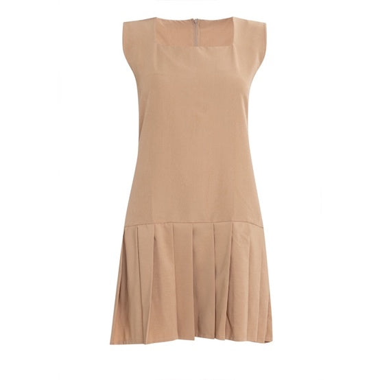 Mum and Tuck Anna Square Neck Panel Dress - Nude