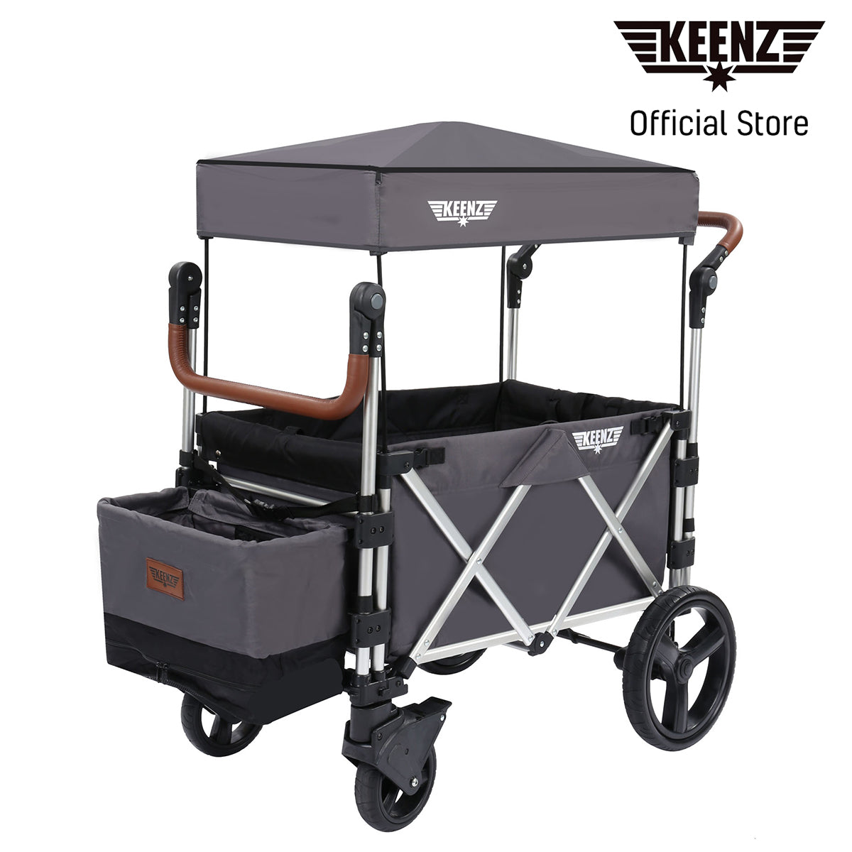 Keenz 7S 2-Seater Stroller Wagon - Gray