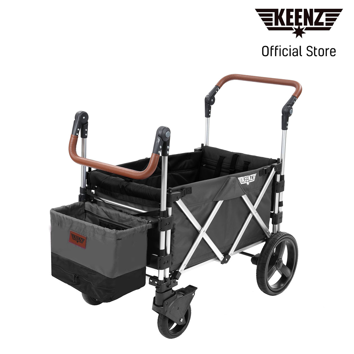 Keenz 7S 2-Seater Stroller Wagon - Gray