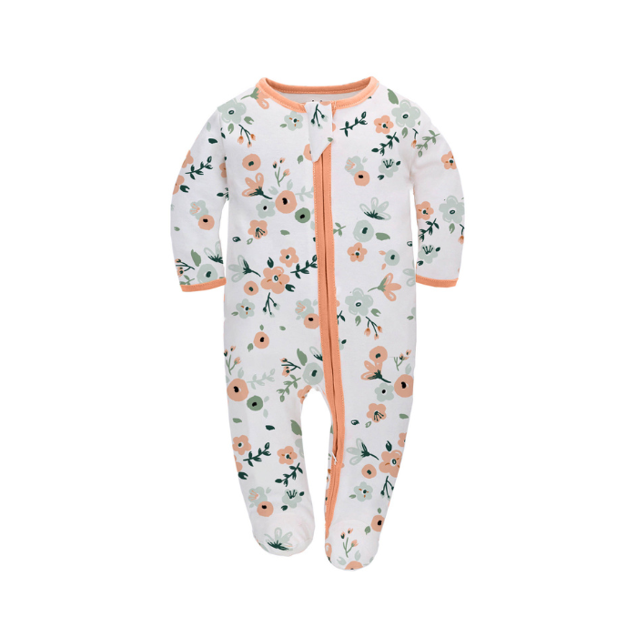 Bao Bei PH Jared Zippered Frogsuits - Flowers
