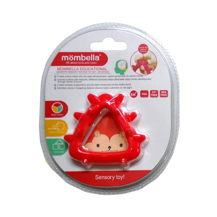 Mombella Educational Geometry Sensory Teether - Hedgehog