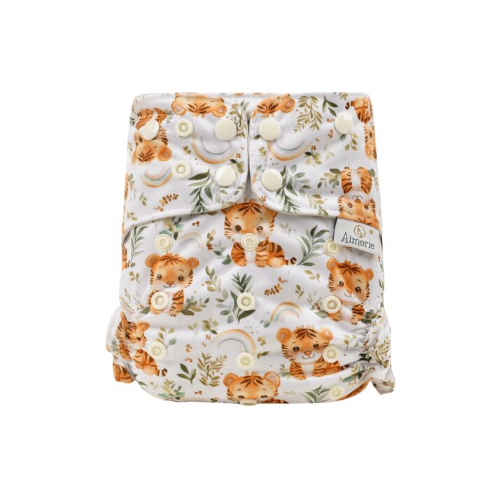 Aimerie Econo Cloth Diaper with 4-layer Charcoal Insert - Joystripe