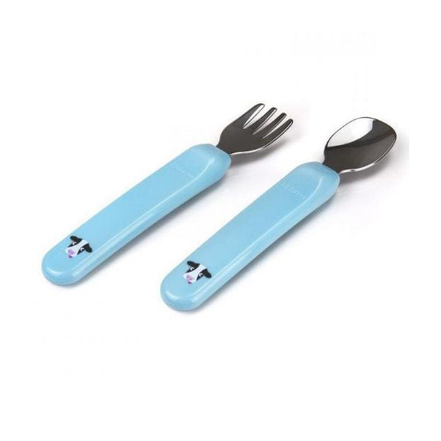 Kidsme Premier Spoon and Fork with Case - Aquamarine