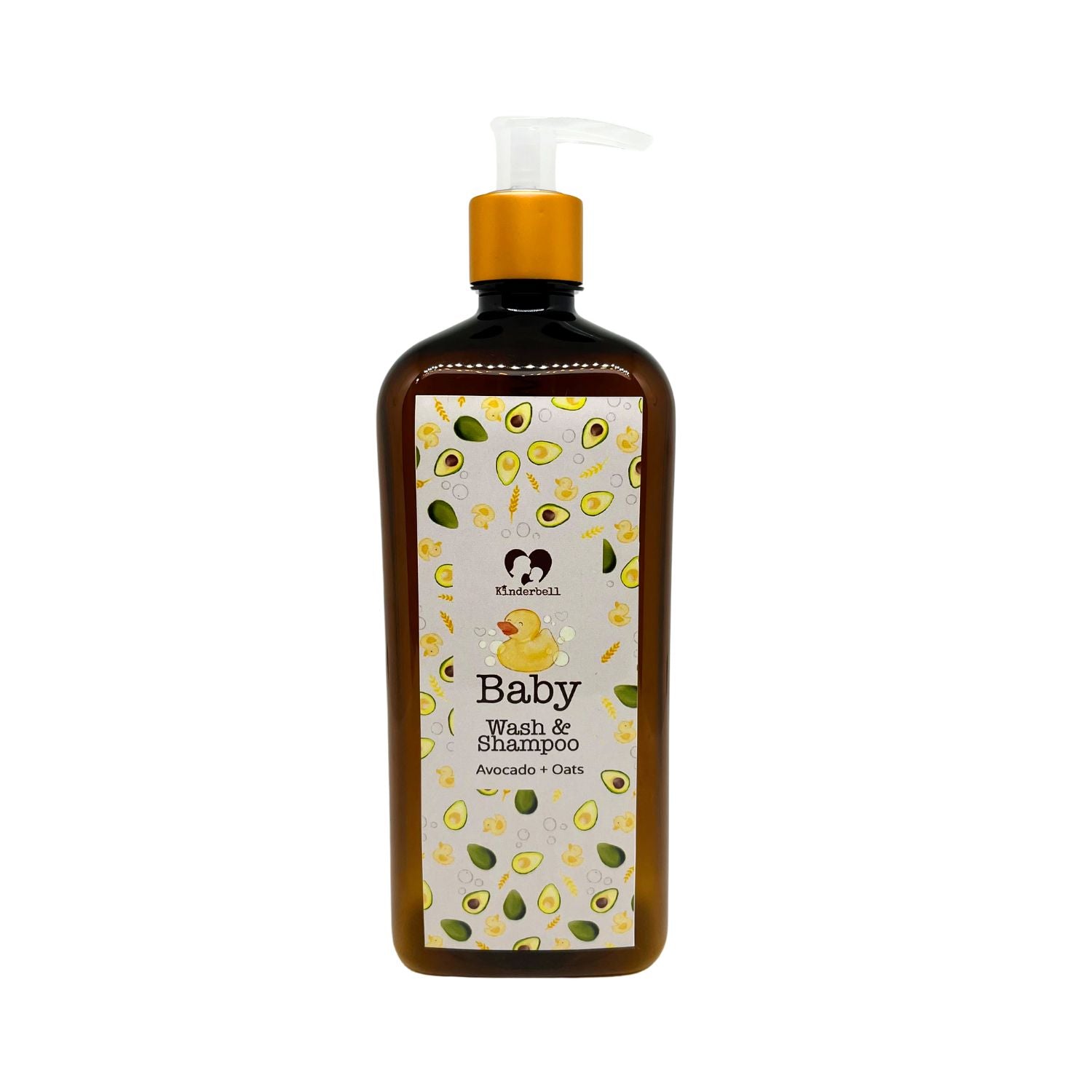 Kinderbell Baby Wash and Shampoo Avocado + Oats 500ml