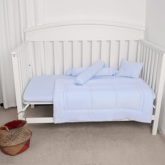 Mambo 5pcs Comforter and Fitted sheet Set - Baby blue