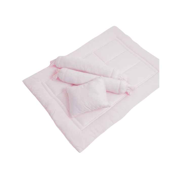 Mambo 5pcs Comforter and Fitted sheet Set - Baby pink